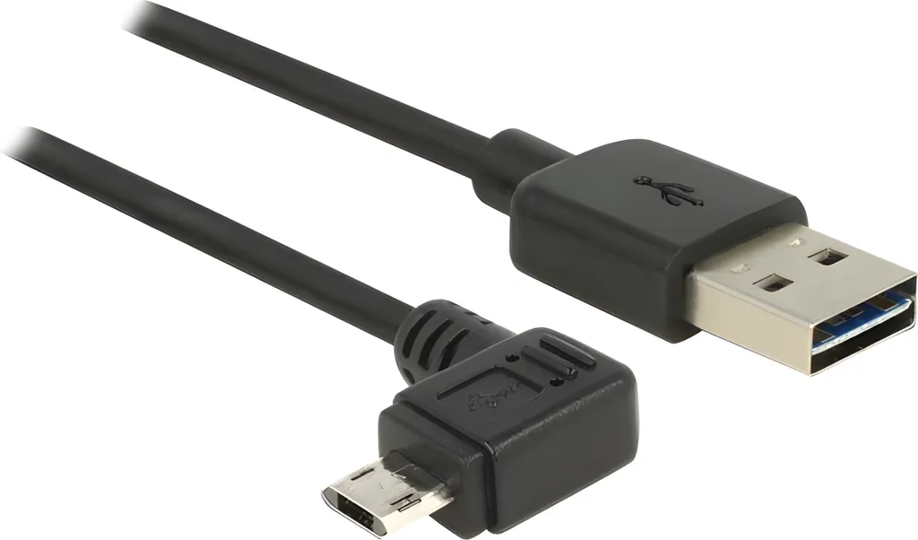 Delock USB Micro-B 2m Angolato: Cavo EASY-USB Reversibile Professionale