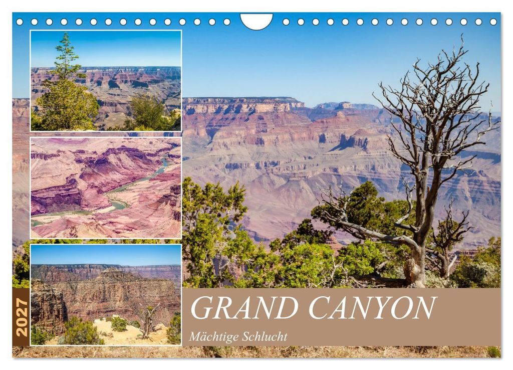 GRAND CANYON Mächtige Schlucht (Wandkalender 2027 DIN A4 quer), CALVENDO Monatskalender