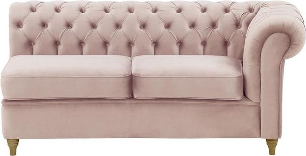 Chesterfield Modul - Zweisitziges Seitenelement, rechts (2R)-Velluto 14-wax black