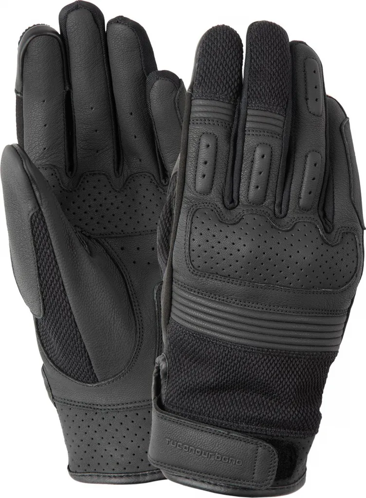 Gants Moto Été TUCANO URBANO ANDREW Homologués CE Noir Taille L Homme