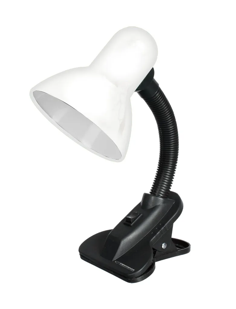 Lampada Scrivania Esperanza E27 Procyon Bianca | Lampada con Clip Offerta