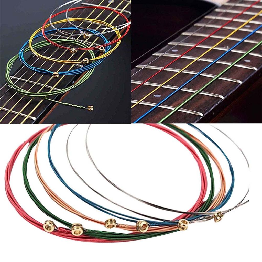 6-teiliges Anti-Rost-Akustik-Folk-Gitarrensaiten-Set für Musikinstrumente