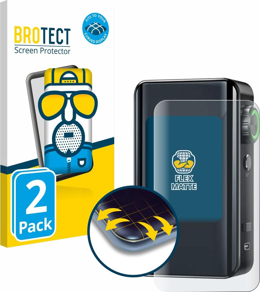 2x BROTECT Fullscreen Schutzfolie für Lost Vape Centaurus Bt200 Displayschutz Folie Fullcover Matt Entspiegelungsfolie