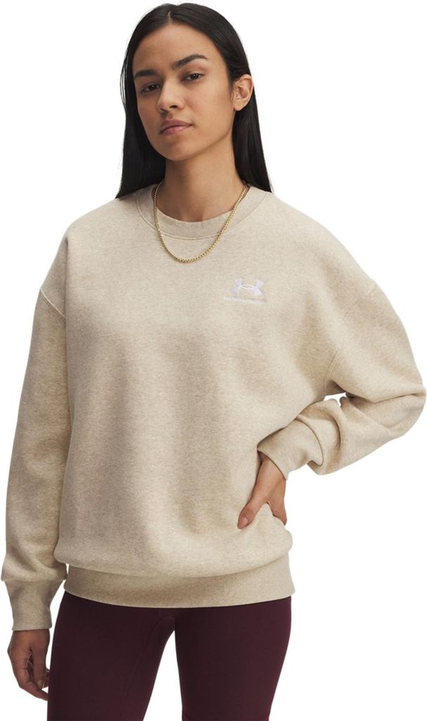 Under Armour Ua Icon Fleece Os Crew - city khaki light heather, Größe:XS