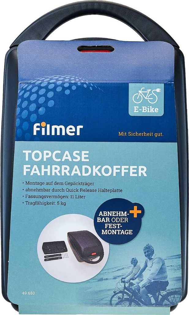 Filmer Premium 49650 On-Top Case Fahrradkoffer für Gepäckträger