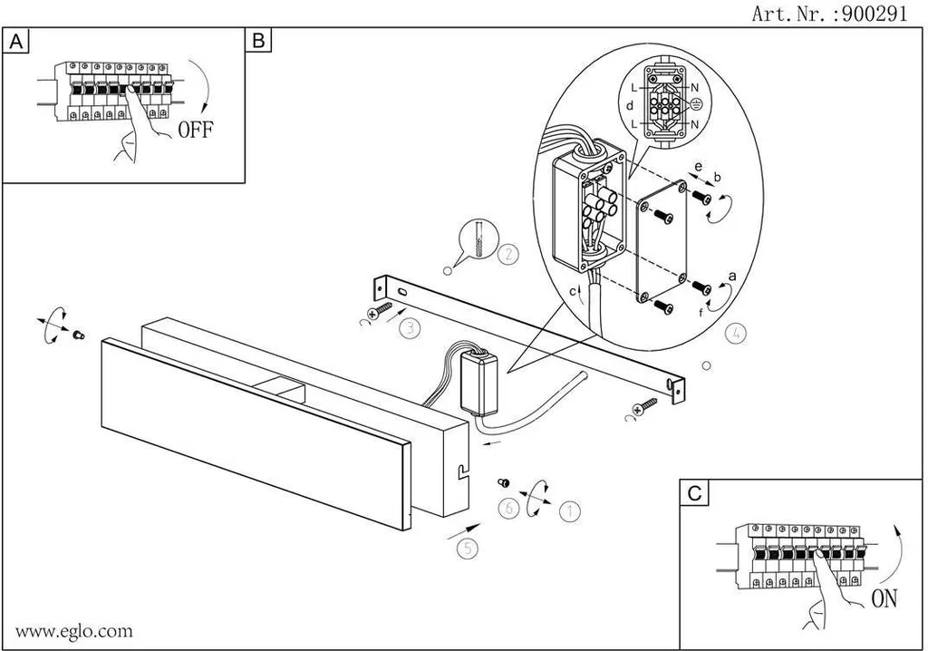 Eglo 900291 COSTORIO LED Lampada Esterno IP44 11.7W Nero e Marrone - 6