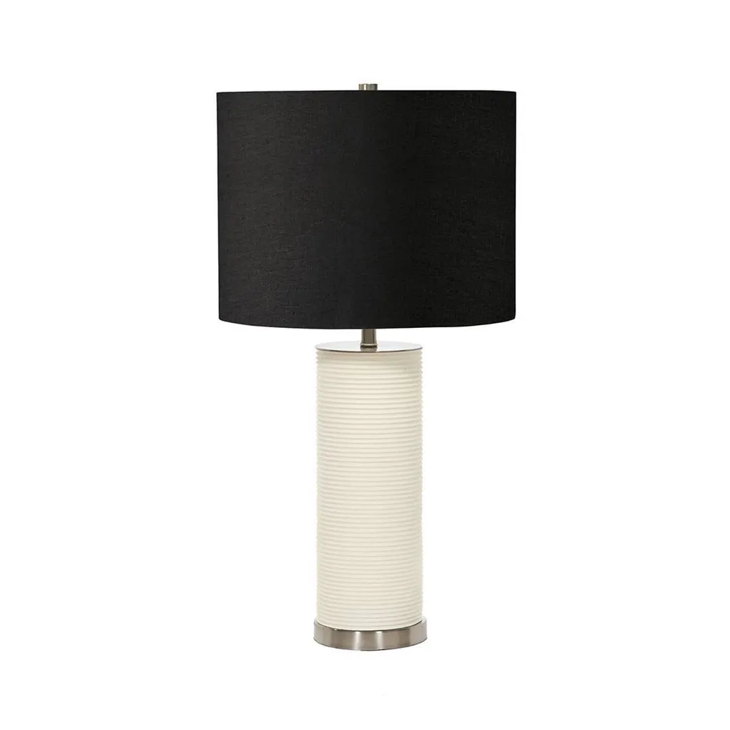 Lampe de table Ripple Elstead en porcelaine blanche et noire 1xE27 60W