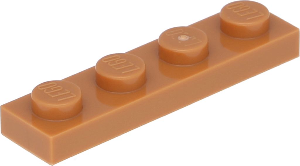 Lego 1x4 Platte 3710 - 100 Stück Mittleres Nougat