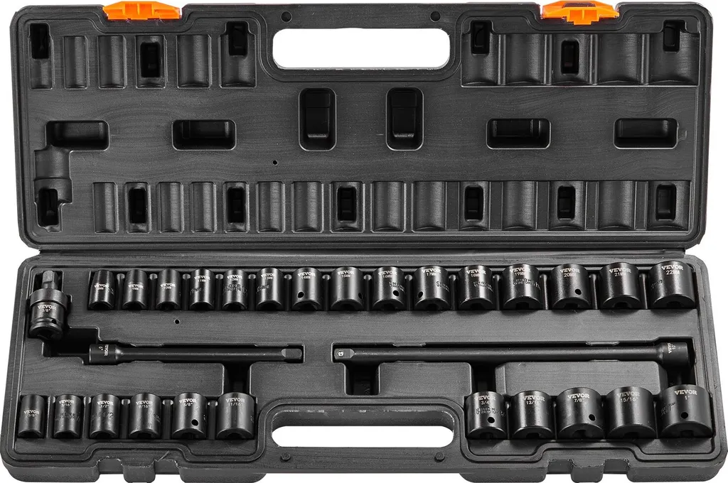 Offerta Set 29 Bussole 3/8 Impatto Metrico SAE - Prezzo Outlet