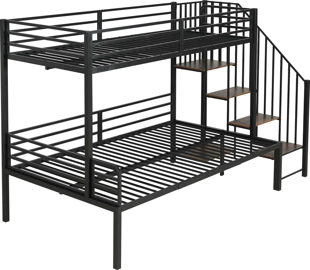 Lit superposé métal stable avec escalier : finis les risques de chute - 10
