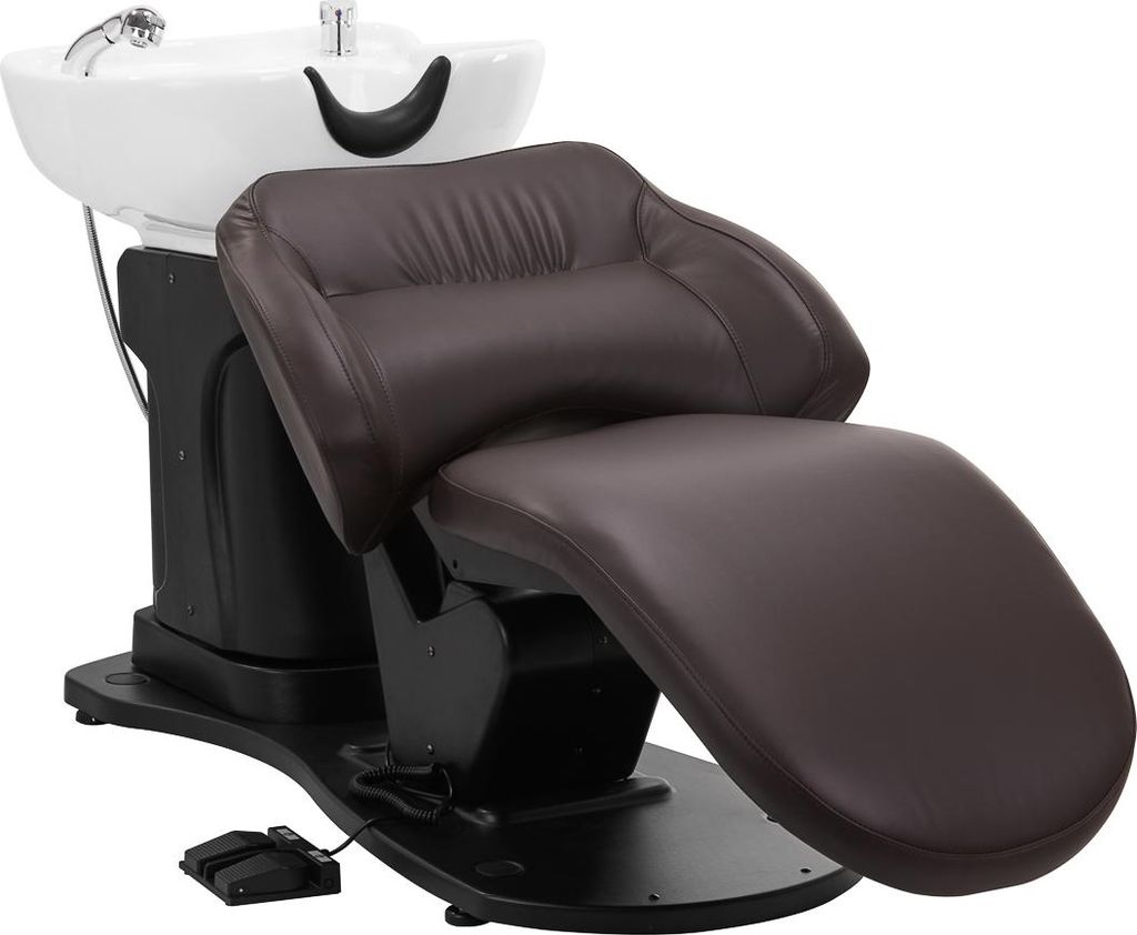 Friseur-Waschbox elektrisch Gabbiano TRYCHO braun