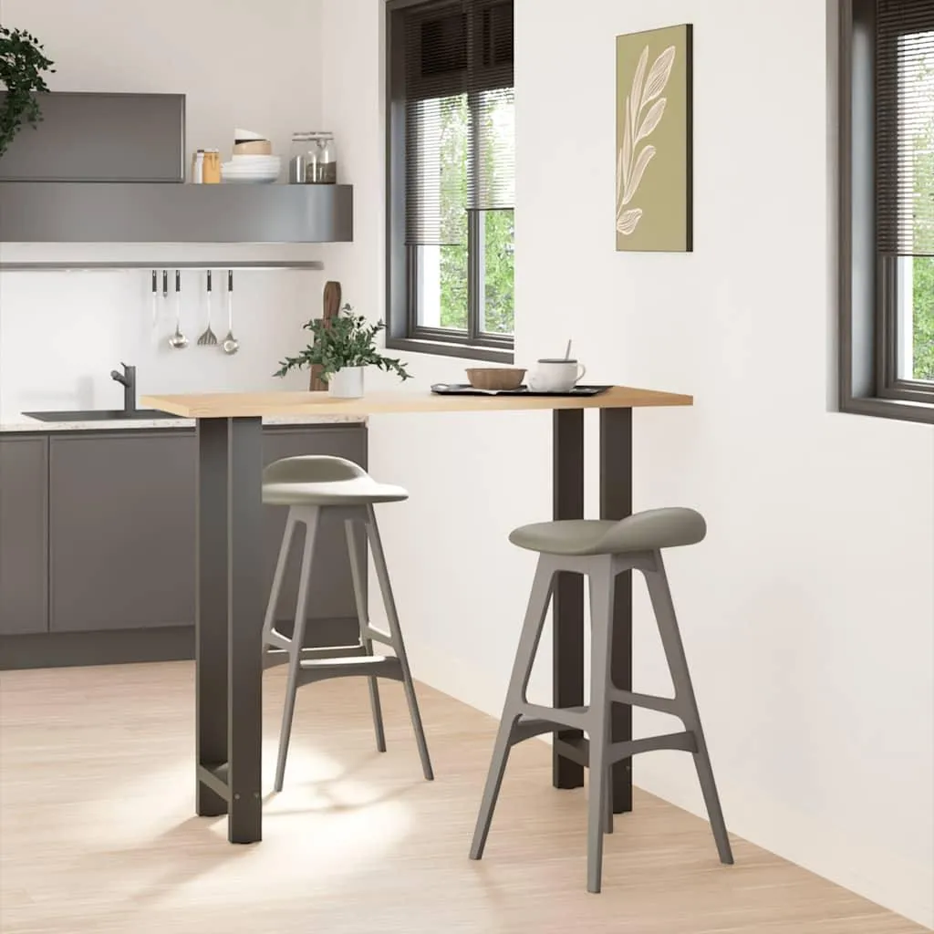 Gambe Tavolo Bar Antracite 2 pz 40x111 cm Acciaio - Offerta vidaXL