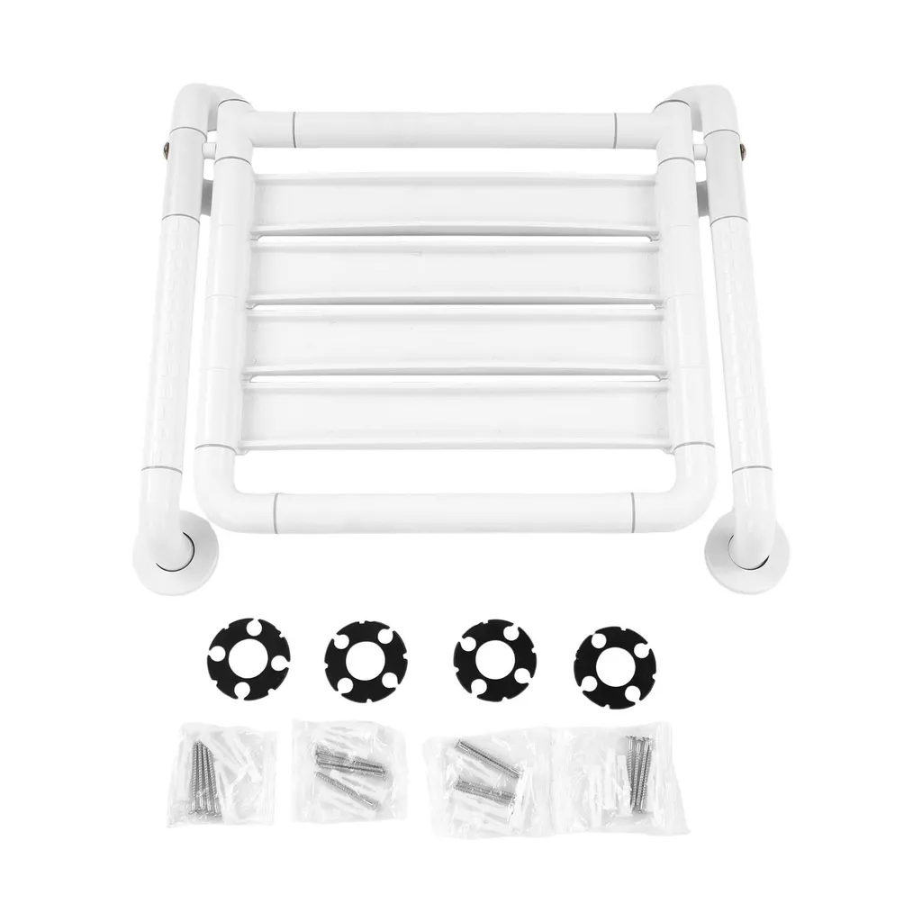 Siège de douche rabattable 150kg haute résistance Blanc ABS 34x37cm
