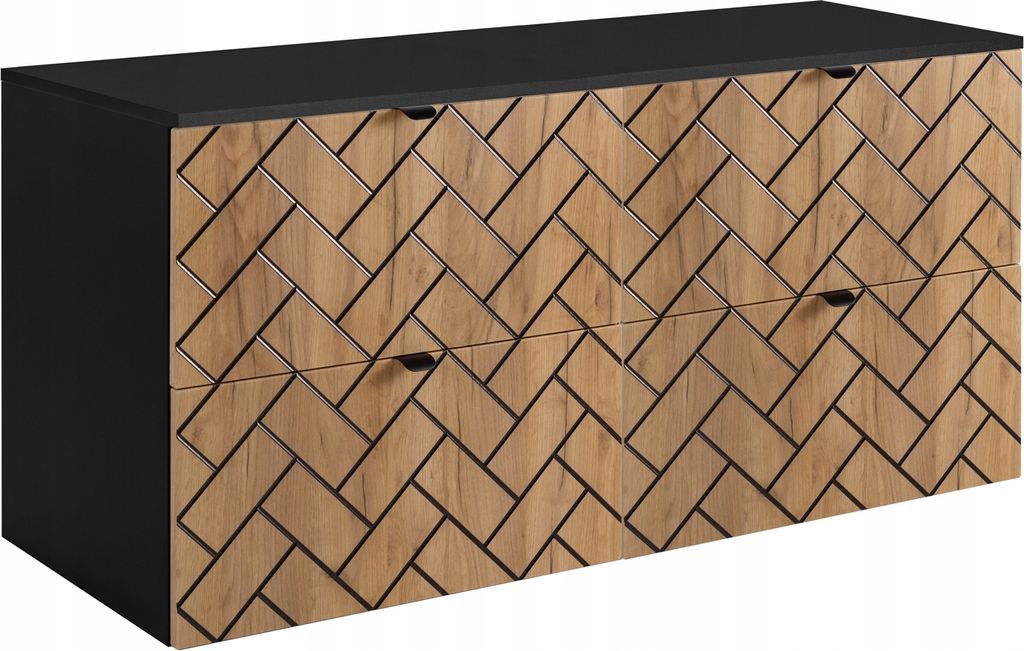 RODAN | Waschbeckunterschrank 120 cm - Braun Matt - Badezimmerschränke - Badmöbel - Waschbecken Unterschränke - Braune Arbeitsplatte