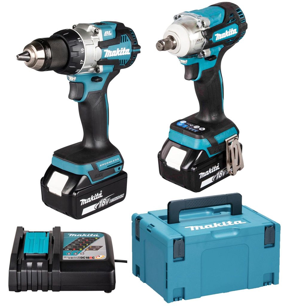 Makita DLX2533TJ Akku-Kombo-Kit LXT 18V - DDF489Z + DTW300Z Produktbild 