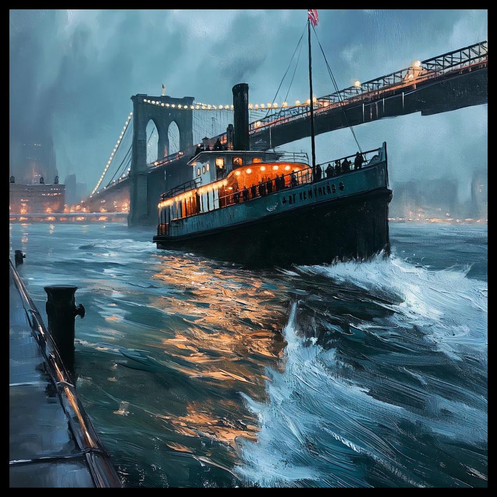 Plakat 50x50cm Alte Dampfschiff