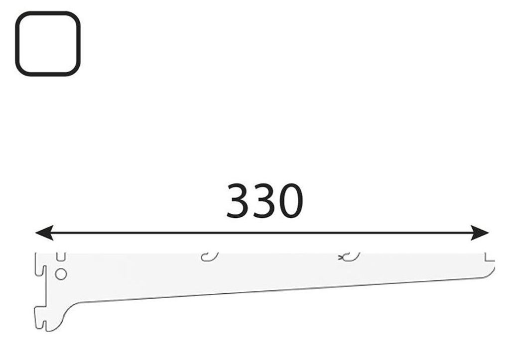 INTEGRI Weiss Schwerlast-Konsole 320mm Garderobensystem Einzelträger Regal Stahl