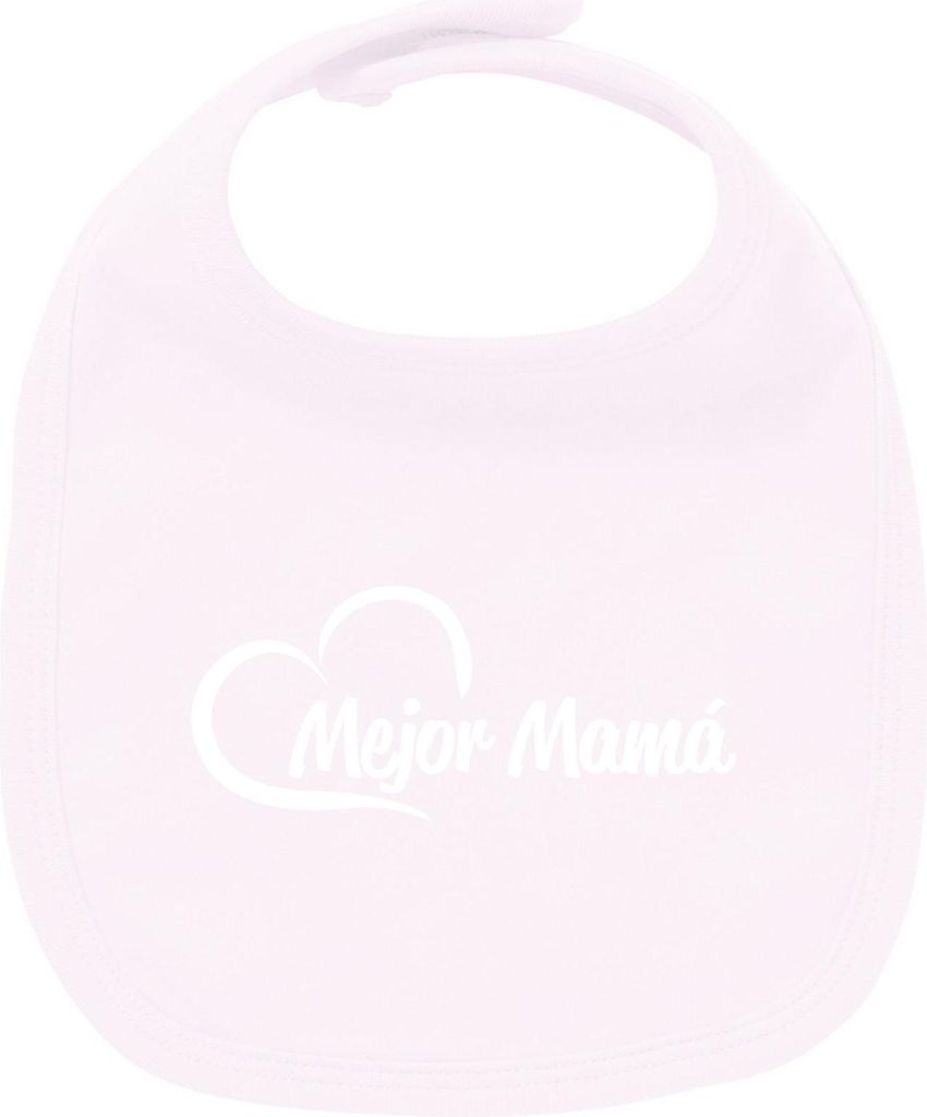 Huuraa Unisex Babylatz Mejor Mamá Corazón Geschenk Babypink Baumwolle Mejor Mamá Mitbringsel