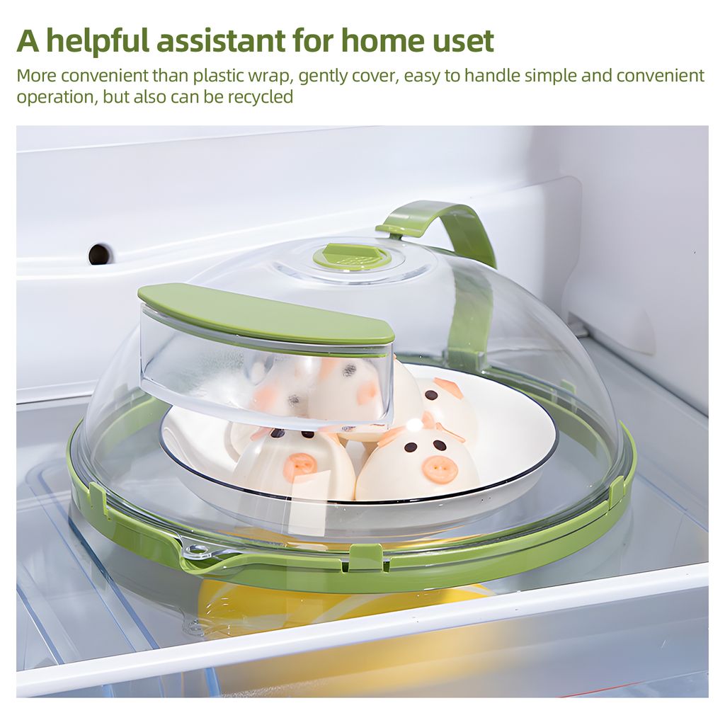 Mikrowellen-Spritzschutz Mit Praktischem Tablett – Faltbar, Transparent, BPA-frei, 27 Cm Durchmesser