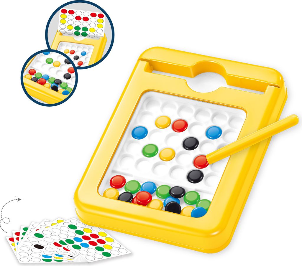 Tafel mit farbigen Magneten 12 x 16,5 cm.