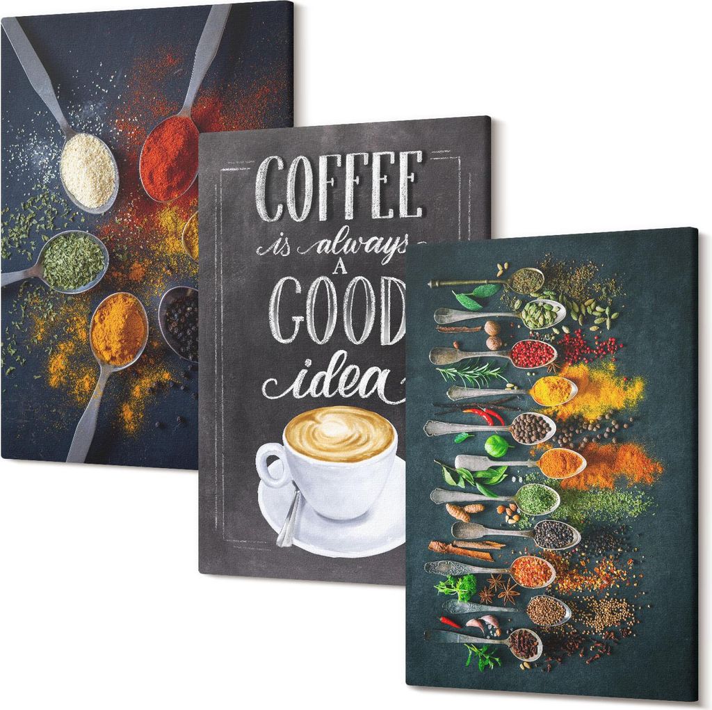 Wandbild – Leinwandbild – Leinwandbilder – Polycanvas – Kunstdruck – Modern – Panorama – Mehrteilig – 3-Teilig Set – Hochwertig ...