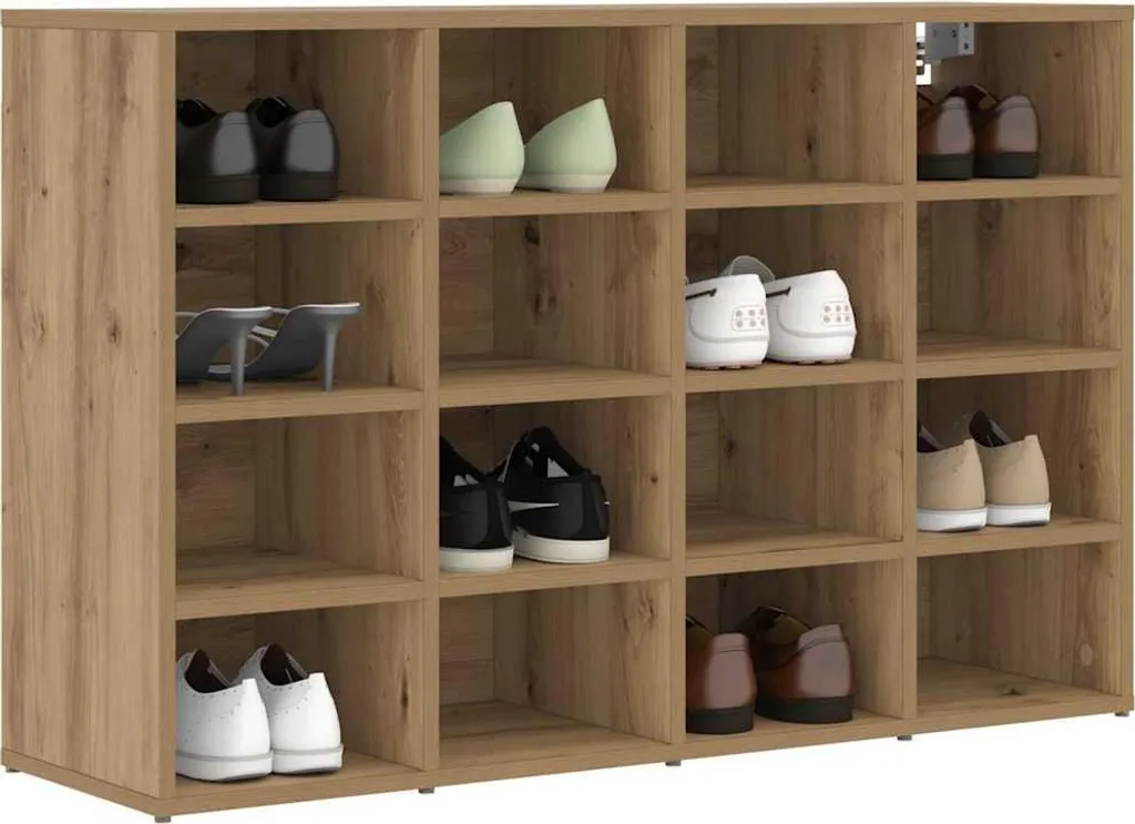 vidaXL Scarpiera con 2 Ripiani 100x27x40 cm in Massello di Rovere