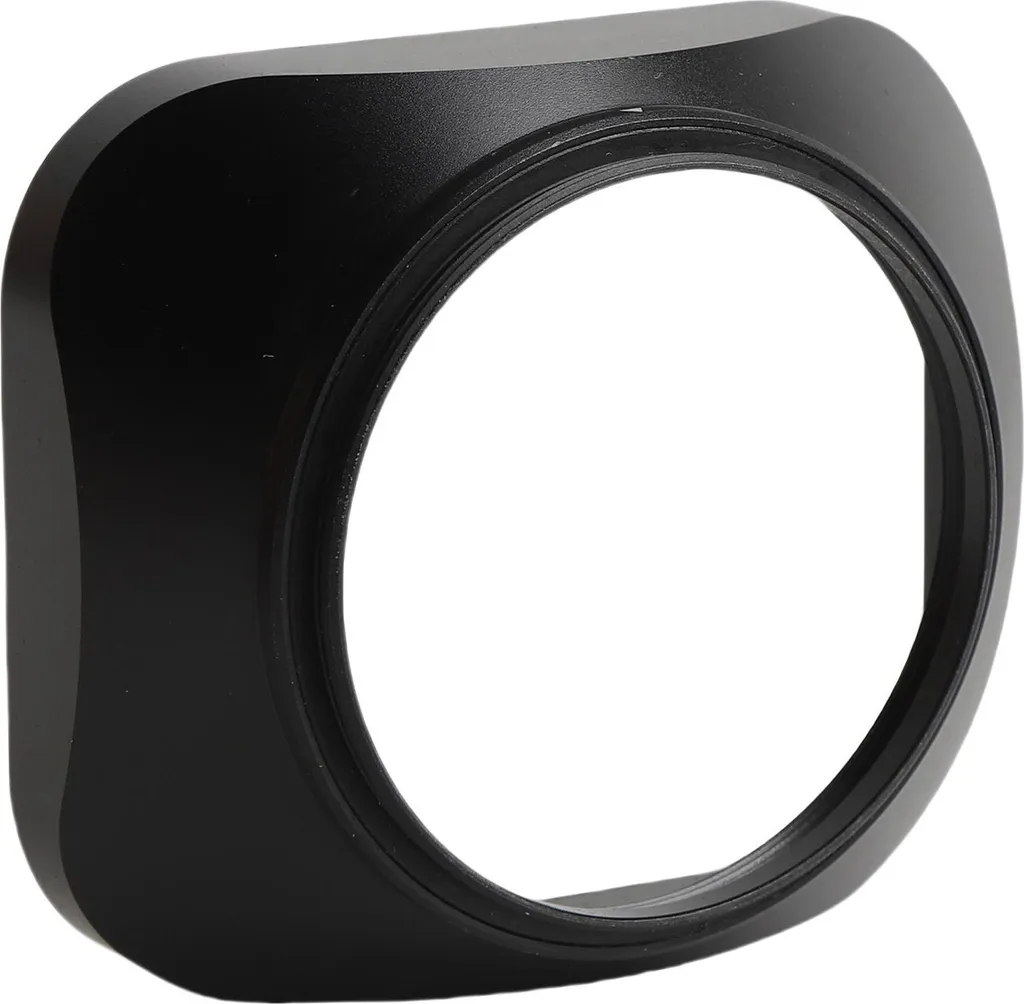 Pare-soleil d'objectif 46mm rigide en métal noir avec bouchon inclus