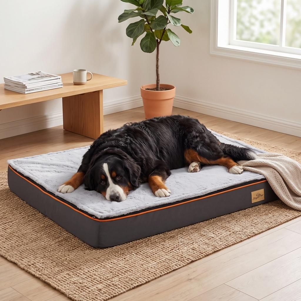 Cama para perros WISFOR, tamaño XL, cojín ortopédico para Imagen del producto 