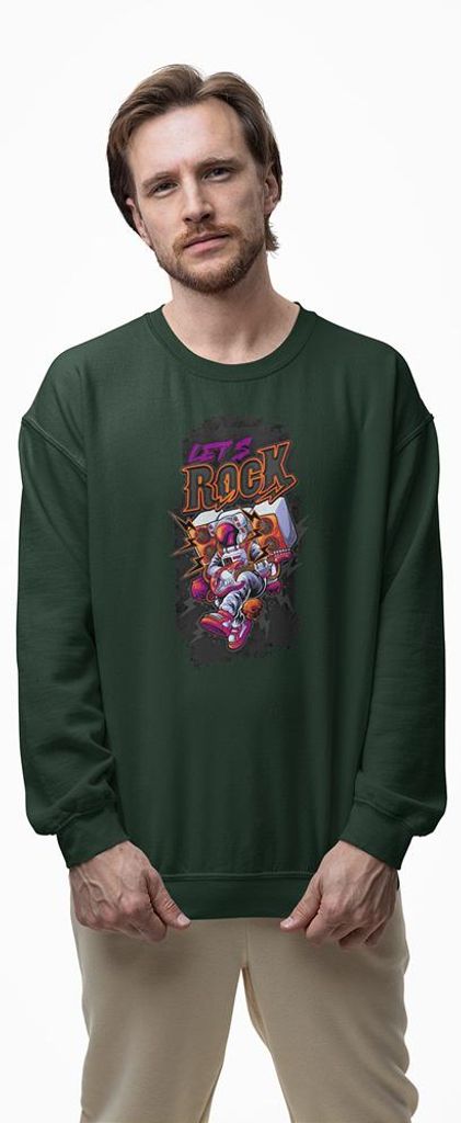 D&B Design Uni Pullover SWEB00034 Rock Waldgrün-Größe S