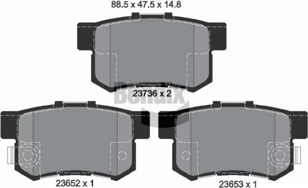 Plaquettes de frein BENDIX BPD2024 OE 43022S9AA01 pour CR-V et Civic