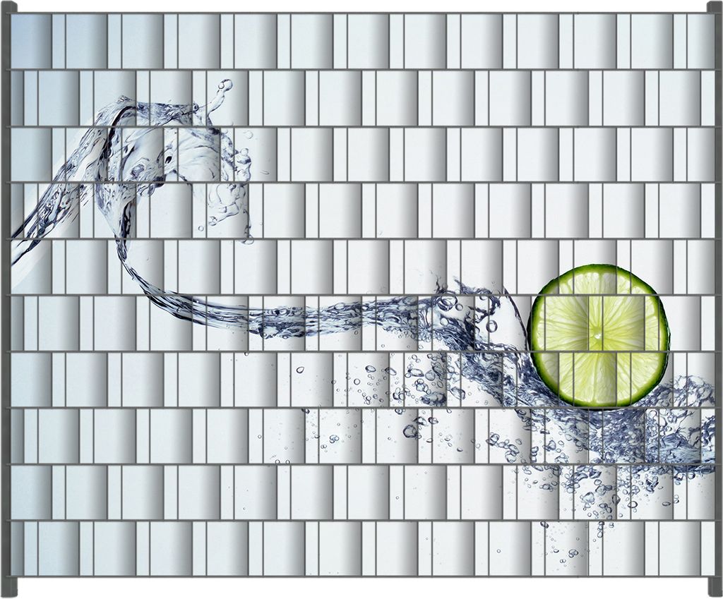 Wallario Zaunsichtschutz mit Motiv Limettenscheibe in Produktbild 