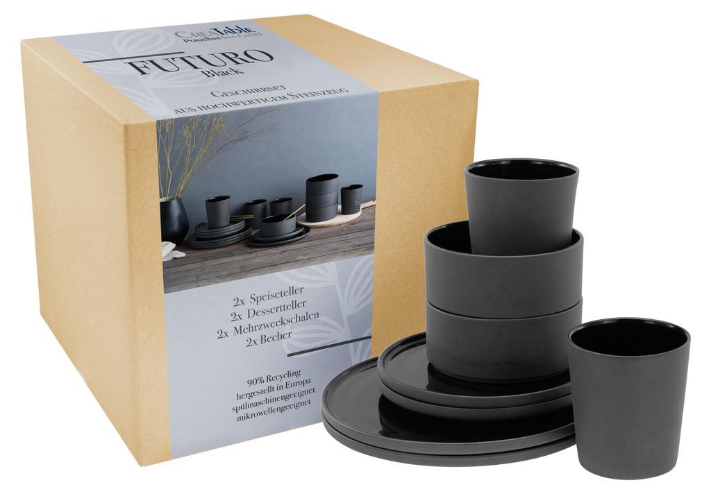 CreaTable, 21540, futuro Black, Kombiservice 8-tlg, Produktbild 