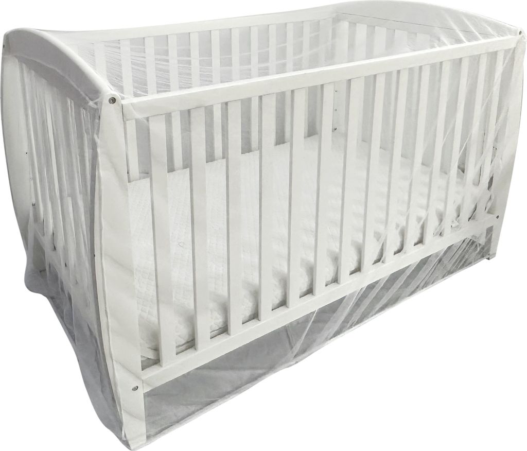 Detská postieľka s moskytiérou Deconet, D150xŠ90cm, biela, Obrázok produktu 