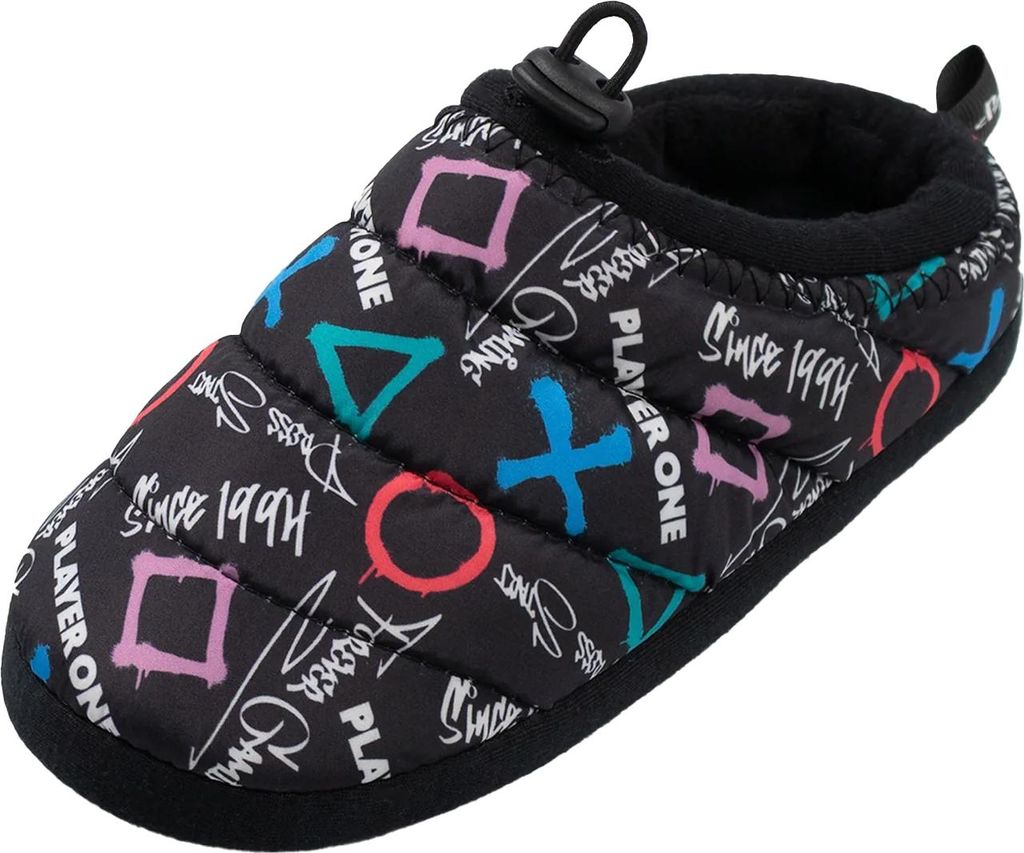 Playstation - "Since 1994" Symbole Hausschuhe für Jungen NS9591 (33 EU) (Schwarz)
