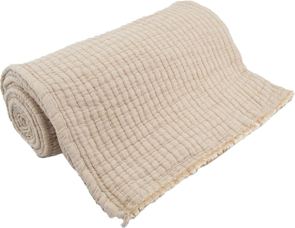 Plaid aus gewaschener Baumwolle mit Boutis-Steppung