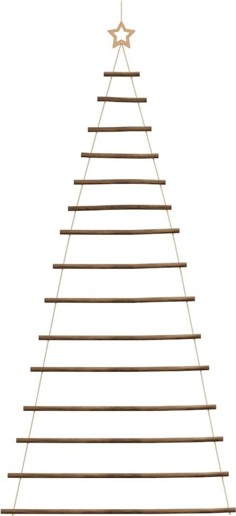vidaXL Sapin de Noël suspendu avec pointe d'étoile 100x210 Image du produit 