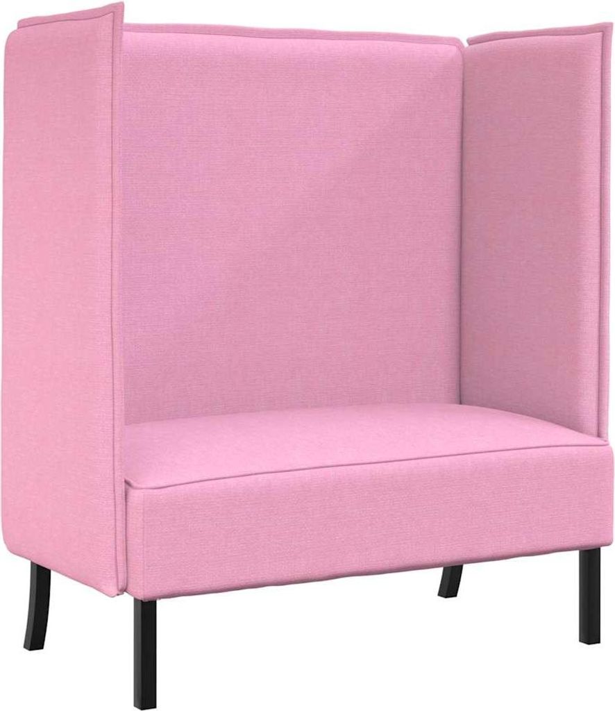 vidaXL Hoher Rücken Sofa 101cm Rosa Stoff