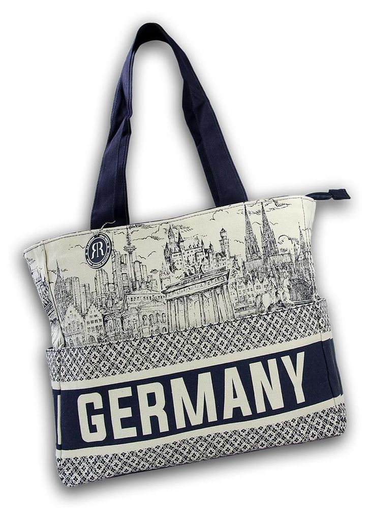 navy beige Robin Ruth sac coton polyester D2OTG3007M Image du produit 