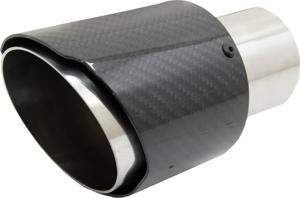 Sortie Échappement Carbone Poli 61mm : Finition Anti-Corrosion Premium