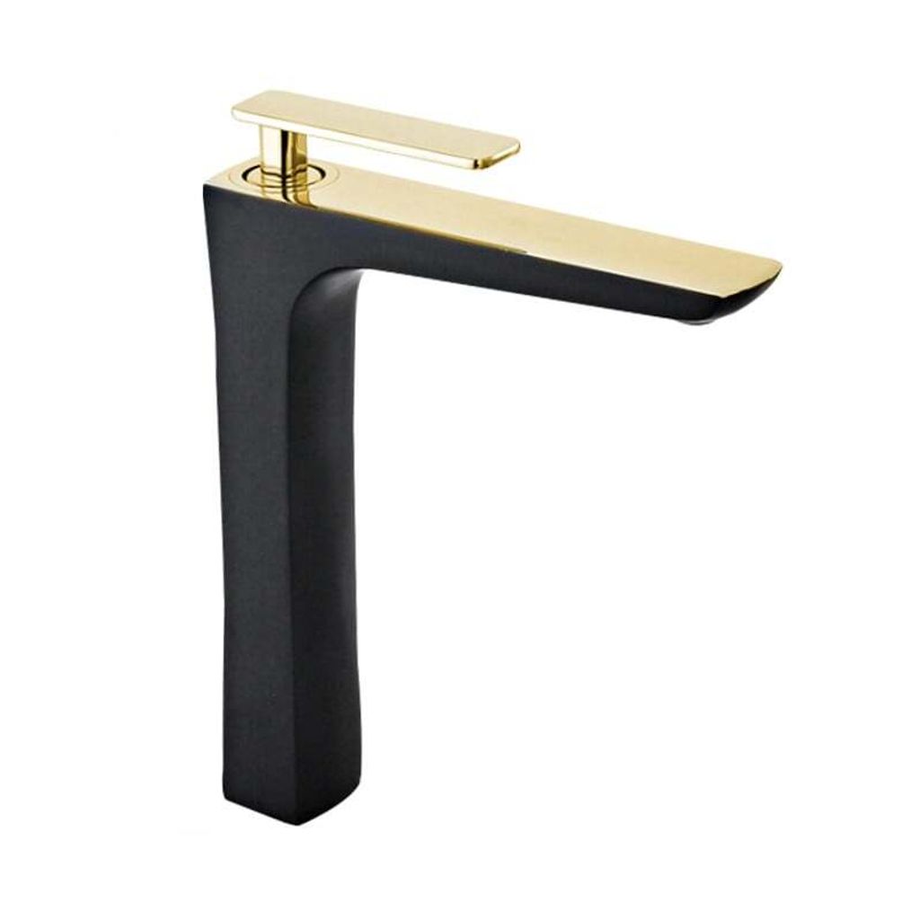 Indus mitigeur de lavabo haut, noir/doré (744610-75) Image du produit 