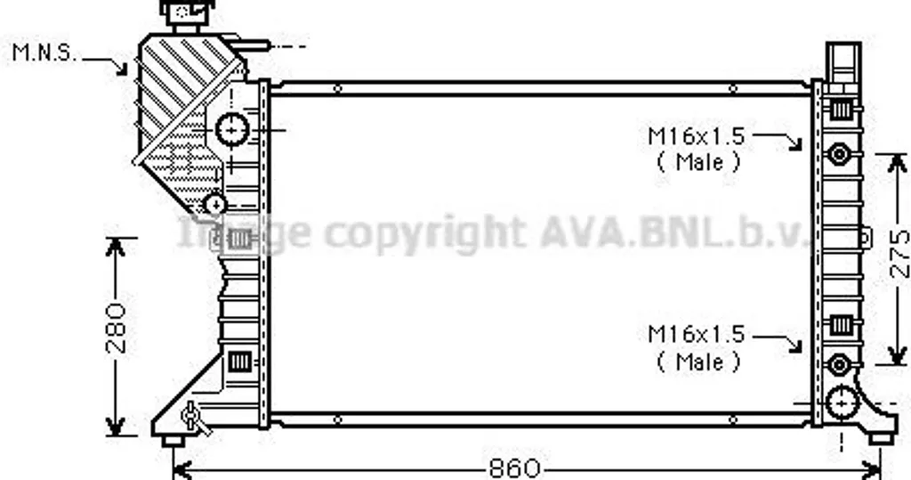 Radiateur de refroidissement moteur pour Audi A4 et A6 Berline Break