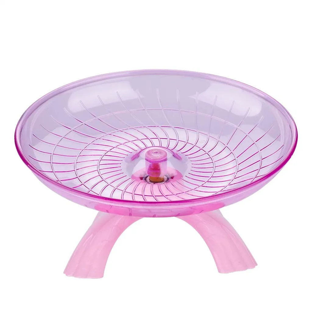 Accessori Gabbia Criceto: Ruota Rosa Rotante Silenziosa in Plastica - 5