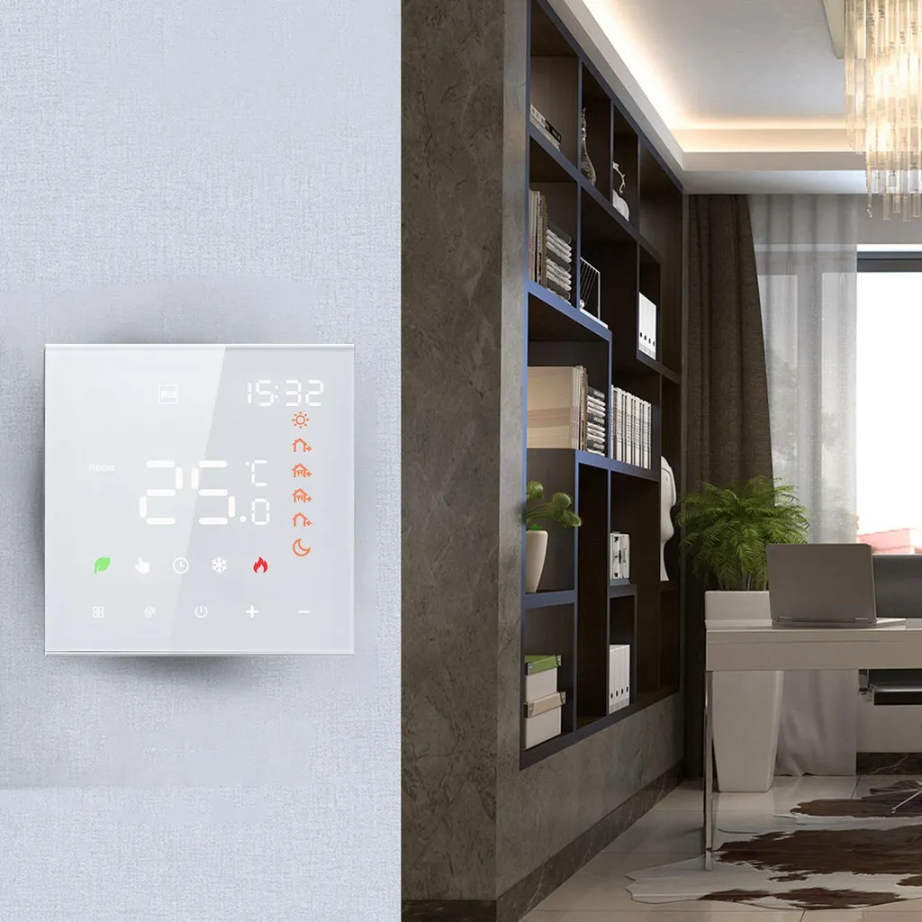Thermostat d'ambiance 16A programmable avec écran LCD tactile pour sol - 5