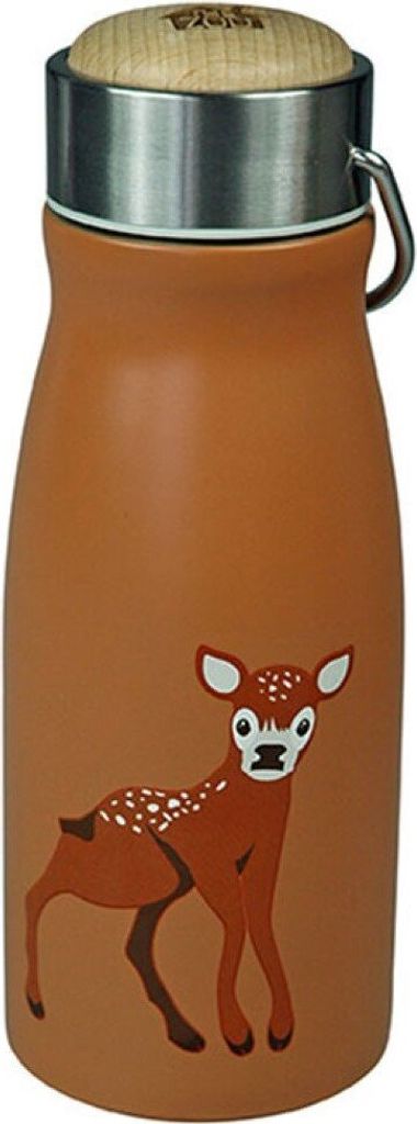 Thermoflasche THE ZOO FLASK Rehkitz Trinkflasche für Kinder
