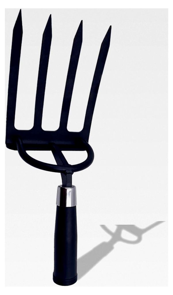 RayzerShovel Spatengabel-Aufsatz - Zubehör für RayzerShovel - robuster 4-Zinken-Aufsatz zum Lockern des Bodens und Heben von Wurzeln