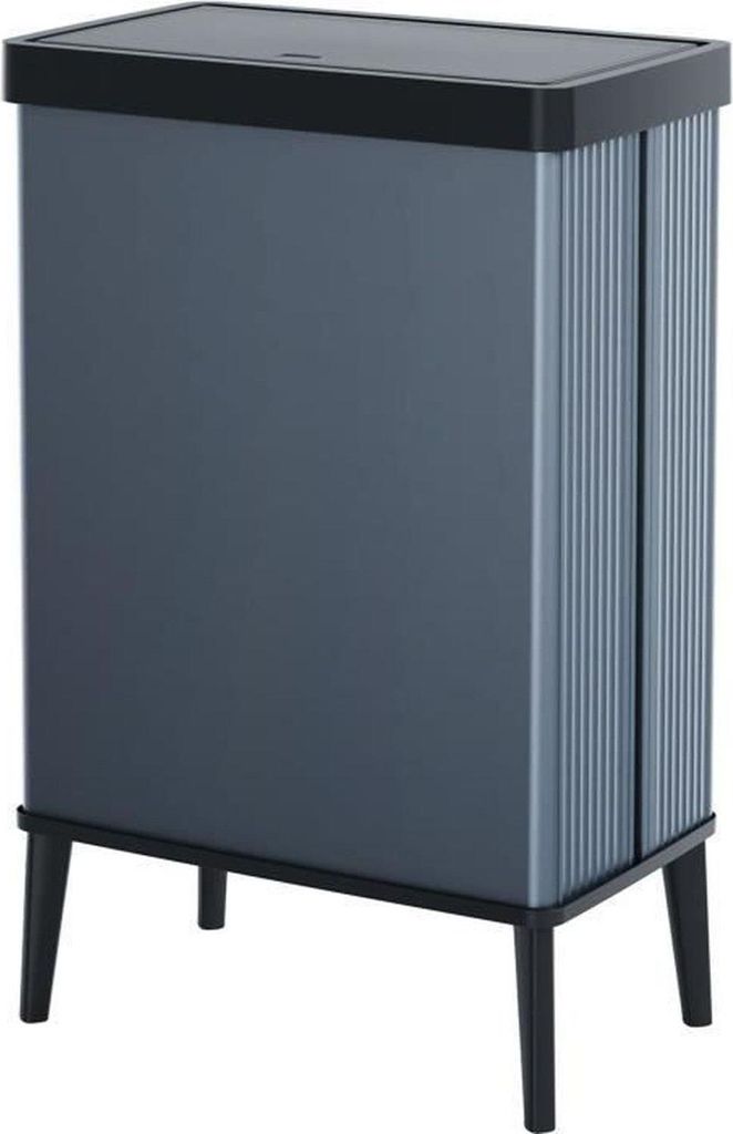 VERTO Curve Standmülleimer - Touch-Öffnung - 54 l - Perlblau