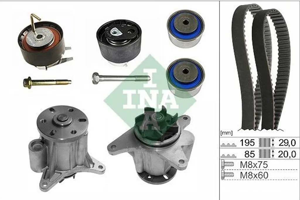 Kit distribution INA 530 0764 31 pour entretien et révision moteur auto