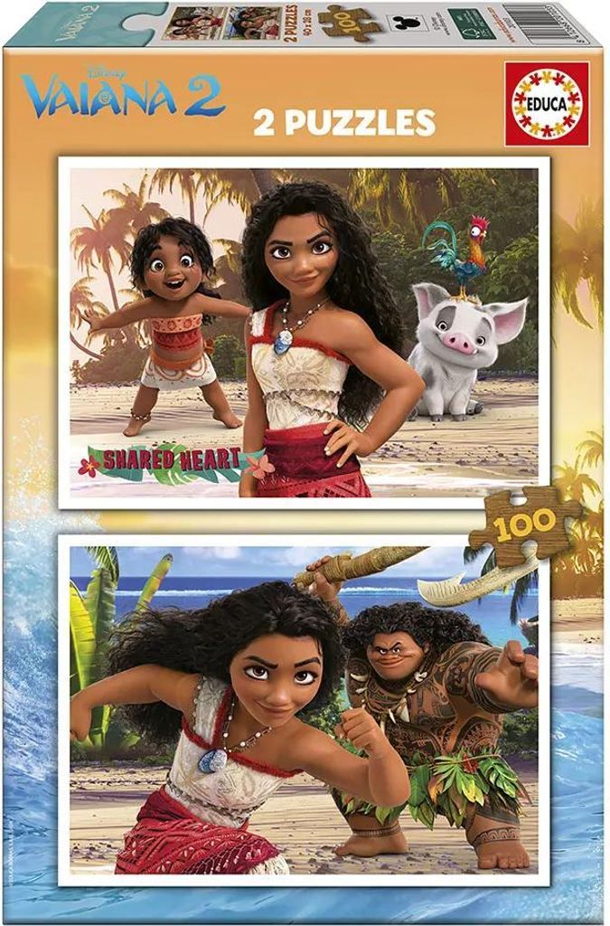 Educa 2x100 Teile Vaiana 2 Puzzle Golden  Golden One Size Produktbild 
