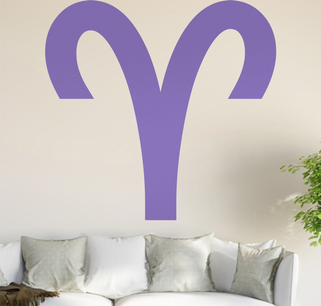 Sternzeichen: Widder Wandtattoo in 6 Größen - Wandaufkleber Wall Sticker - Dekoration, Küche, Wohnzimmer, Schlafzimmer, Badezimmer