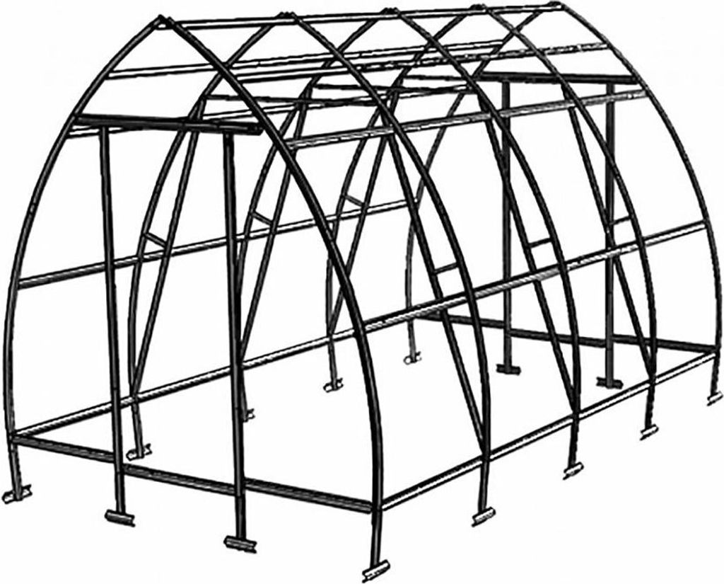 Westmann Stahl Gewächshaus Erweiterung Arrow Silber 200x300x250 cm
